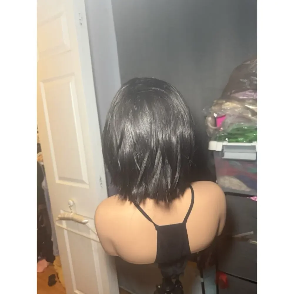 Black Human Hair Bob Wig – 13x4 Lace Front